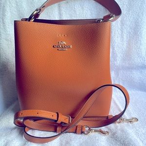 Coach Small Town Bucket - Gold/Sedona Redwood - used